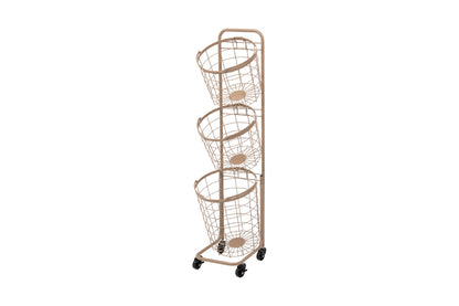 3段ランドリーラック KR-3973 KR-3971 幅34.5cm 奥行39cm 高さ124cm