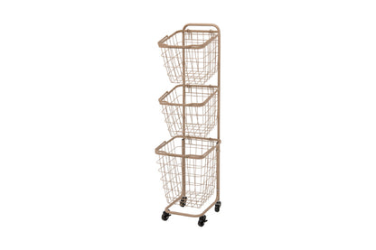 3段ランドリーラック KR-3973 KR-3971 幅34.5cm 奥行39cm 高さ124cm