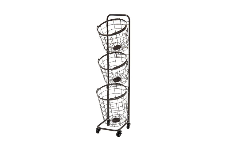 3段ランドリーラック KR-3973 KR-3971 幅34.5cm 奥行39cm 高さ124cm
