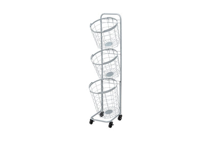3段ランドリーラック KR-3973 KR-3971 幅34.5cm 奥行39cm 高さ124cm