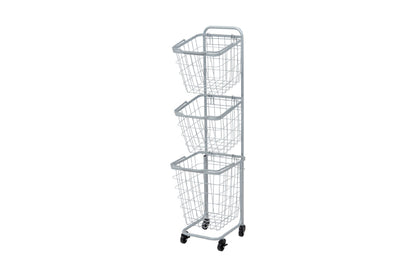 3段ランドリーラック KR-3973 KR-3971 幅34.5cm 奥行39cm 高さ124cm