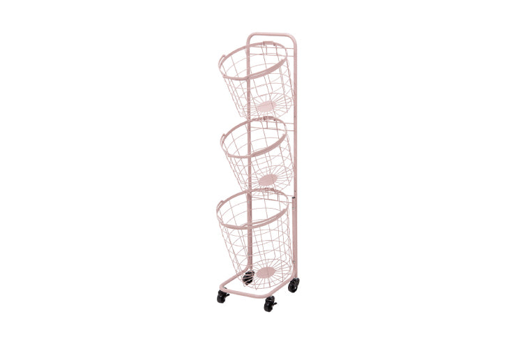 3段ランドリーラック KR-3973 KR-3971 幅34.5cm 奥行39cm 高さ124cm