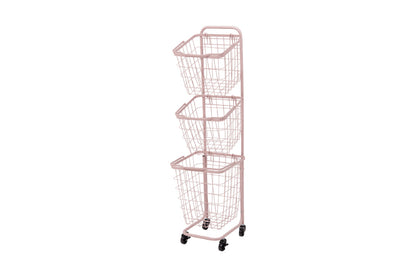3段ランドリーラック KR-3973 KR-3971 幅34.5cm 奥行39cm 高さ124cm