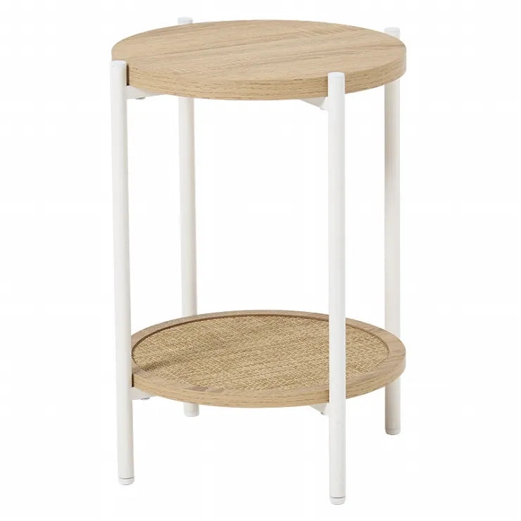 Folding leg table MT-6866 Width 105cm Depth 55cm Height 32(7)cm Folding center table Natural Brown Wooden table Solid Iron Retro Cafe table Wood table Modern Scandinavian Stylish Cute Industrial