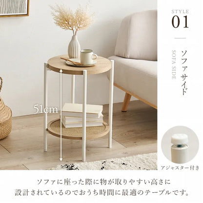 Folding leg table MT-6866 Width 105cm Depth 55cm Height 32(7)cm Folding center table Natural Brown Wooden table Solid Iron Retro Cafe table Wood table Modern Scandinavian Stylish Cute Industrial