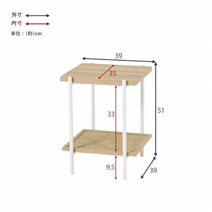 Folding leg table MT-6866 Width 105cm Depth 55cm Height 32(7)cm Folding center table Natural Brown Wooden table Solid Iron Retro Cafe table Wood table Modern Scandinavian Stylish Cute Industrial