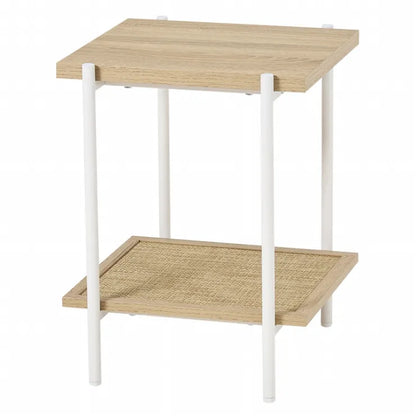 Folding leg table MT-6866 Width 105cm Depth 55cm Height 32(7)cm Folding center table Natural Brown Wooden table Solid Iron Retro Cafe table Wood table Modern Scandinavian Stylish Cute Industrial
