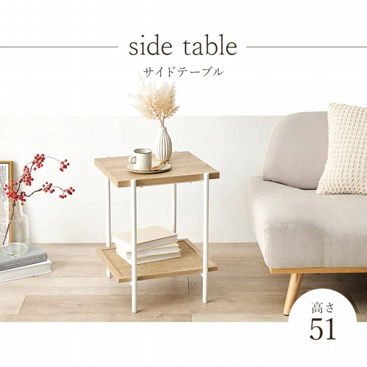 Folding leg table MT-6866 Width 105cm Depth 55cm Height 32(7)cm Folding center table Natural Brown Wooden table Solid Iron Retro Cafe table Wood table Modern Scandinavian Stylish Cute Industrial