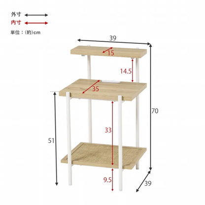 Folding leg table MT-6866 Width 105cm Depth 55cm Height 32(7)cm Folding center table Natural Brown Wooden table Solid Iron Retro Cafe table Wood table Modern Scandinavian Stylish Cute Industrial