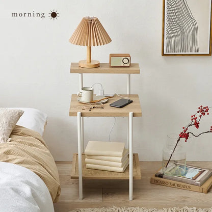 Folding leg table MT-6866 Width 105cm Depth 55cm Height 32(7)cm Folding center table Natural Brown Wooden table Solid Iron Retro Cafe table Wood table Modern Scandinavian Stylish Cute Industrial