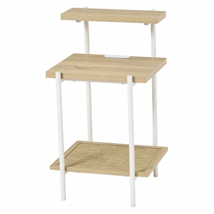 Folding leg table MT-6866 Width 105cm Depth 55cm Height 32(7)cm Folding center table Natural Brown Wooden table Solid Iron Retro Cafe table Wood table Modern Scandinavian Stylish Cute Industrial