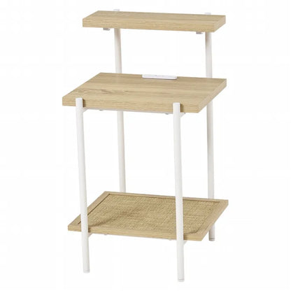 Folding leg table MT-6866 Width 105cm Depth 55cm Height 32(7)cm Folding center table Natural Brown Wooden table Solid Iron Retro Cafe table Wood table Modern Scandinavian Stylish Cute Industrial