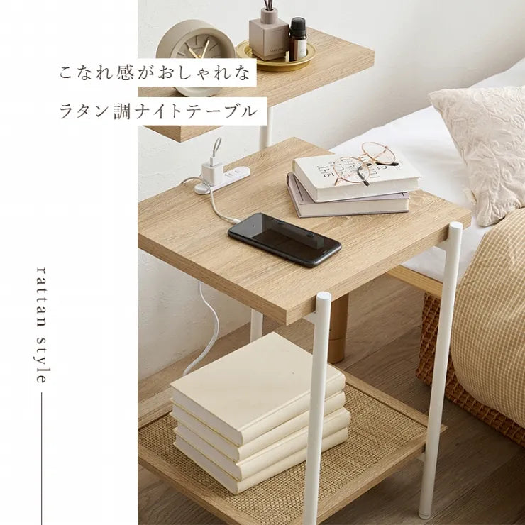 Folding leg table MT-6866 Width 105cm Depth 55cm Height 32(7)cm Folding center table Natural Brown Wooden table Solid Iron Retro Cafe table Wood table Modern Scandinavian Stylish Cute Industrial