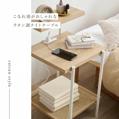 Folding leg table MT-6866 Width 105cm Depth 55cm Height 32(7)cm Folding center table Natural Brown Wooden table Solid Iron Retro Cafe table Wood table Modern Scandinavian Stylish Cute Industrial