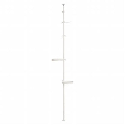 突っ張り棒＆パーツ 5点セット 丸型 KTR-3113 幅43cm 奥行き43cm 高さ187～264cm