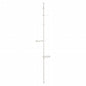 突っ張り棒＆パーツ 5点セット 丸型 KTR-3113 幅43cm 奥行き43cm 高さ187～264cm