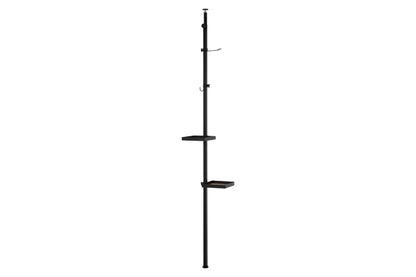 5-tier tension rack KTR-3156 Width 90cm Depth 24cm Height 187-264cm Height adjustable Rack Slim Wall storage Open rack Wall shelf Tension shelf Partition Ladder rack Slim wall Storage shelf Storage rack