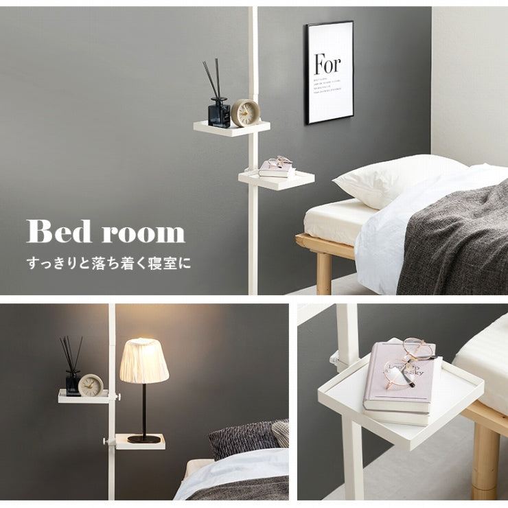 5-tier tension rack KTR-3156 Width 90cm Depth 24cm Height 187-264cm Height adjustable Rack Slim Wall storage Open rack Wall shelf Tension shelf Partition Ladder rack Slim wall Storage shelf Storage rack