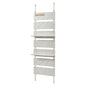 Tension wall rack KTR-3147 Width 60cm Depth 21.5cm Height 200-265cm 7 shelves 2 shelves included Height adjustable Rack Stylish Slim Wall storage Open rack Wall shelf Tension shelf Partition Slim wall Storage shelf Storage rack
