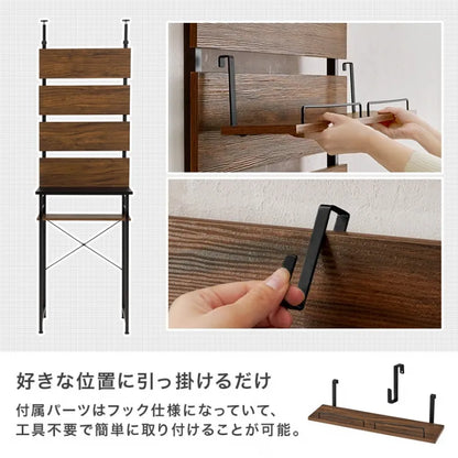 突っ張りゴミ箱上ラック KTR-3221 幅60cm 奥行き44.5cm 高さ200～265cm