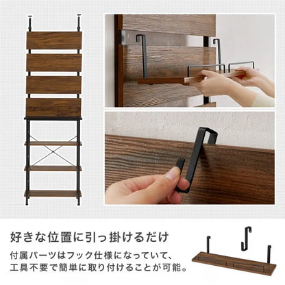 突っ張り薄型ラック KTR-3223 幅60cm 奥行き32.5cm 高さ200～265cm