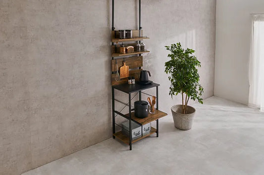 Folding leg table MT-6866 Width 105cm Depth 55cm Height 32(7)cm Folding center table Natural Brown Wooden table Solid Iron Retro Cafe table Wood table Modern Scandinavian Stylish Cute Industrial