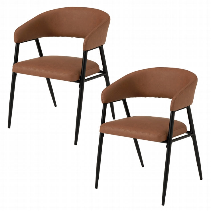 ダイニングチェア 2脚セット LC-4812-2-2S 幅53.5cm 奥行き54cm 高さ74.5cm 座面高さ43.5cm