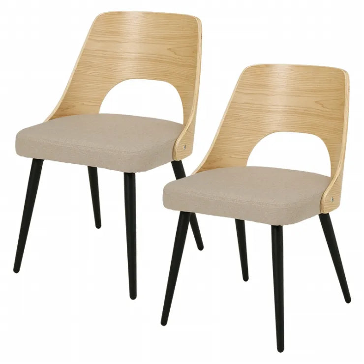 ダイニングチェア 2脚セット LC-4836-2S 幅48cm 奥行き53cm 高さ73cm 座面高さ43cm