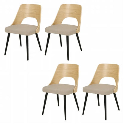ダイニングチェア 4脚セット LC-4836-4S 幅48cm 奥行き53cm 高さ73cm 座面高さ43cm