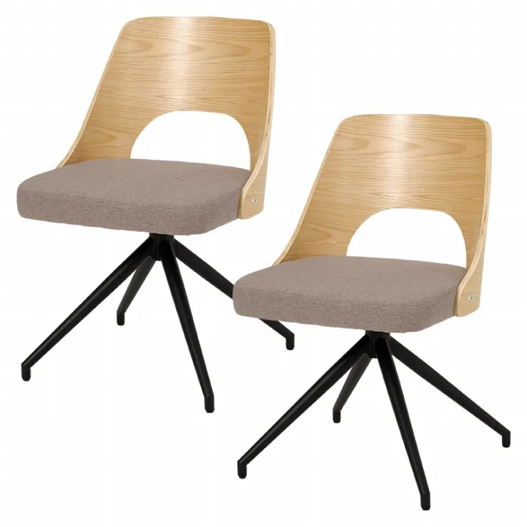ダイニングチェア 2脚セット LC-4837-2S 幅64cm 奥行き64cm 高さ75.5cm 座面高さ43cm