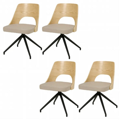 ダイニングチェア 4脚セット LC-4837-4S 幅64cm 奥行き64cm 高さ75.5cm 座面高さ43cm