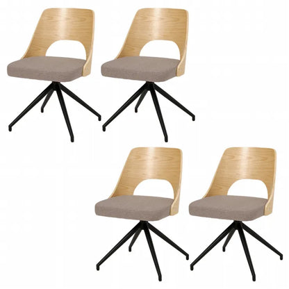 ダイニングチェア 4脚セット LC-4837-4S 幅64cm 奥行き64cm 高さ75.5cm 座面高さ43cm