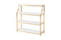 5-tier tension rack KTR-3156 Width 90cm Depth 24cm Height 187-264cm Height adjustable Rack Slim Wall storage Open rack Wall shelf Tension shelf Partition Ladder rack Slim wall Storage shelf Storage rack