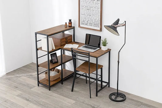 Folding leg table MT-6866 Width 105cm Depth 55cm Height 32(7)cm Folding center table Natural Brown Wooden table Solid Iron Retro Cafe table Wood table Modern Scandinavian Stylish Cute Industrial