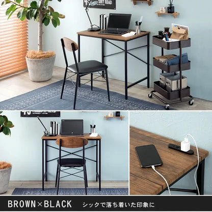 Folding leg table MT-6866 Width 105cm Depth 55cm Height 32(7)cm Folding center table Natural Brown Wooden table Solid Iron Retro Cafe table Wood table Modern Scandinavian Stylish Cute Industrial