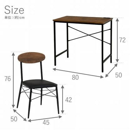 Folding leg table MT-6866 Width 105cm Depth 55cm Height 32(7)cm Folding center table Natural Brown Wooden table Solid Iron Retro Cafe table Wood table Modern Scandinavian Stylish Cute Industrial