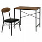 Folding leg table MT-6866 Width 105cm Depth 55cm Height 32(7)cm Folding center table Natural Brown Wooden table Solid Iron Retro Cafe table Wood table Modern Scandinavian Stylish Cute Industrial
