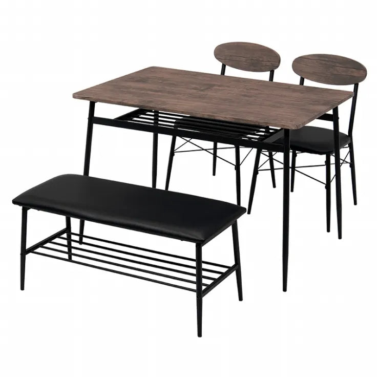 Table pliante MT-6866 Largeur 105 cm Profondeur 55 cm Hauteur 32 (7) cm Table centrale pliante Table en bois marron naturel Fer massif Table de café rétro Table en bois Moderne Scandinave Élégant Mignon Industriel
