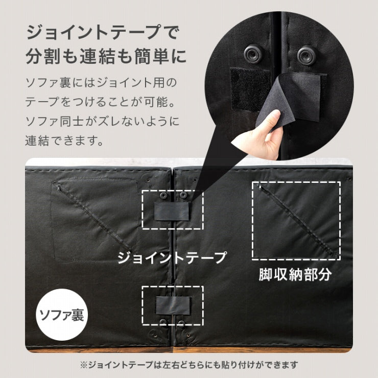 ソファベッド LSF-4440-2S 幅180cm 奥行き86～91cm 高さ68～32cm 座面高さ32cm