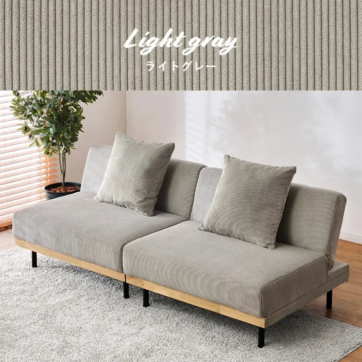 4WAY ソファベッド LSF-4441 幅180cm 奥行き85～97cm 高さ65～38/53～26cm 座面高さ38/26cm