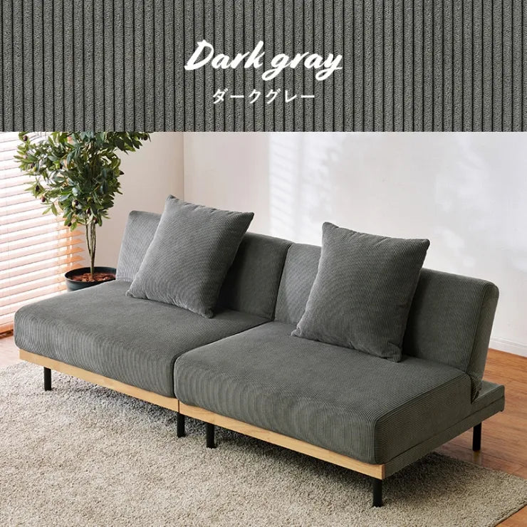 4WAY ソファベッド LSF-4441 幅180cm 奥行き85～97cm 高さ65～38/53～26cm 座面高さ38/26cm