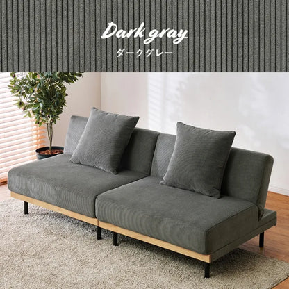 4WAY ソファベッド LSF-4441 幅180cm 奥行き85～97cm 高さ65～38/53～26cm 座面高さ38/26cm