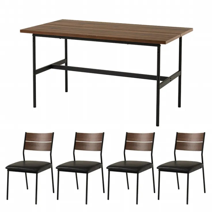Folding leg table MT-6866 Width 105cm Depth 55cm Height 32(7)cm Folding center table Natural Brown Wooden table Solid Iron Retro Cafe table Wood table Modern Scandinavian Stylish Cute Industrial
