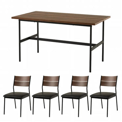 Folding leg table MT-6866 Width 105cm Depth 55cm Height 32(7)cm Folding center table Natural Brown Wooden table Solid Iron Retro Cafe table Wood table Modern Scandinavian Stylish Cute Industrial