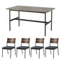 Folding leg table MT-6866 Width 105cm Depth 55cm Height 32(7)cm Folding center table Natural Brown Wooden table Solid Iron Retro Cafe table Wood table Modern Scandinavian Stylish Cute Industrial