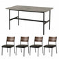 Folding leg table MT-6866 Width 105cm Depth 55cm Height 32(7)cm Folding center table Natural Brown Wooden table Solid Iron Retro Cafe table Wood table Modern Scandinavian Stylish Cute Industrial