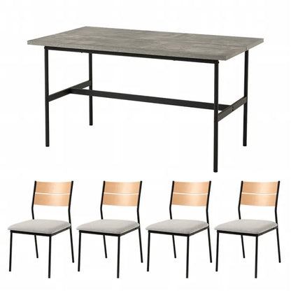 Folding leg table MT-6866 Width 105cm Depth 55cm Height 32(7)cm Folding center table Natural Brown Wooden table Solid Iron Retro Cafe table Wood table Modern Scandinavian Stylish Cute Industrial