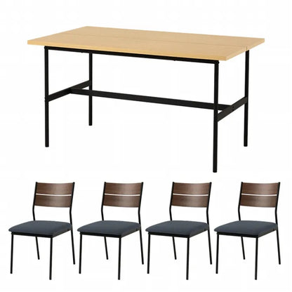 Folding leg table MT-6866 Width 105cm Depth 55cm Height 32(7)cm Folding center table Natural Brown Wooden table Solid Iron Retro Cafe table Wood table Modern Scandinavian Stylish Cute Industrial