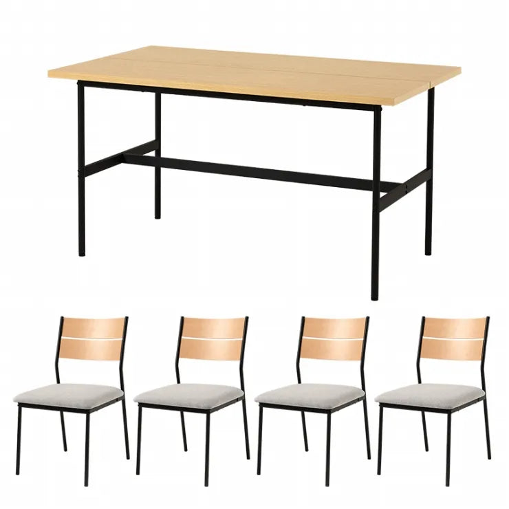 Folding leg table MT-6866 Width 105cm Depth 55cm Height 32(7)cm Folding center table Natural Brown Wooden table Solid Iron Retro Cafe table Wood table Modern Scandinavian Stylish Cute Industrial