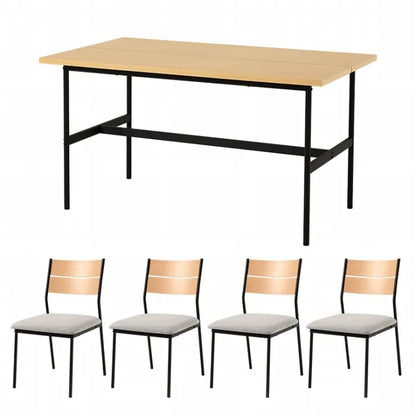 Folding leg table MT-6866 Width 105cm Depth 55cm Height 32(7)cm Folding center table Natural Brown Wooden table Solid Iron Retro Cafe table Wood table Modern Scandinavian Stylish Cute Industrial